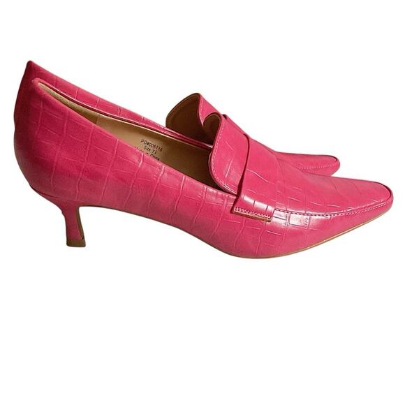 Journee Collection Celina Womens Pink Square Closed Toe Kitten Heel Pumps Sz 7.5 - Picture 2 of 15